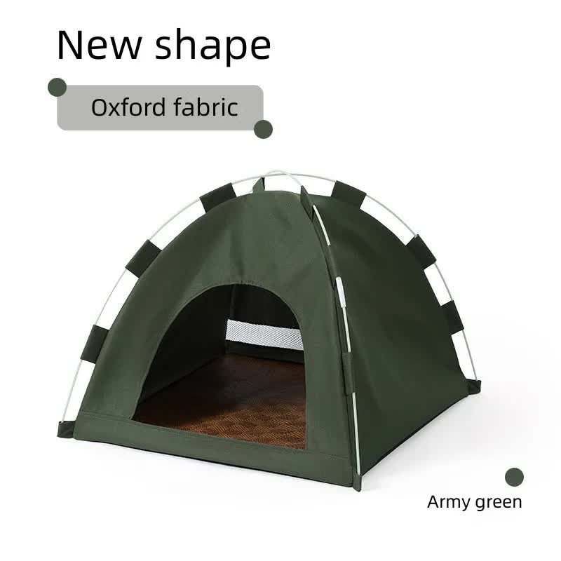 Outdoor Cat House,Pet Tent -Windproof and Dustproof Shelter for Small Pets, Green, Size: S 35*35*30cm